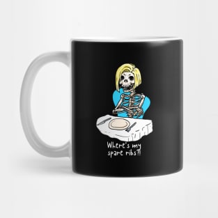 spare ribs skeleton funny Mug